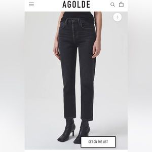 Agolde Riley High Rise Straight Crop in Panoramic